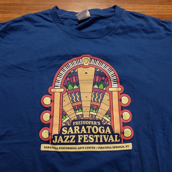 SARATOGA JAZZ FESTIVAL CONCERT T-SHIRT - LG // Music Band Tee Shirt NY 2023 - Picture 5 of 12